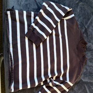 Madewell Brown Ribbed Mock Neck Sweater